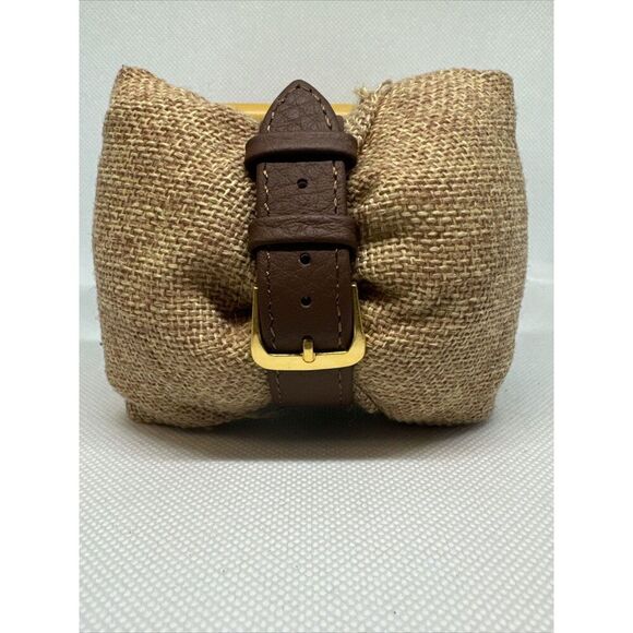 Fossil Riley ES3202 Women's Brown Leather Analog Silver Dial Quartz Watch YAY38 - Picture 4 of 9